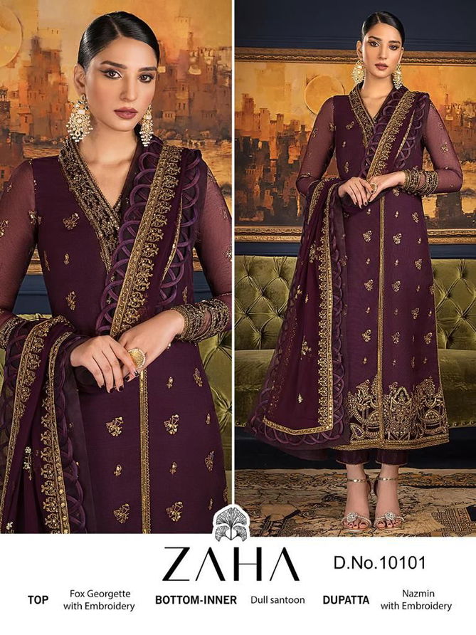 Zaha 10101 Georgette Embroidery Pakistani Suit Wholesale Price In Surat